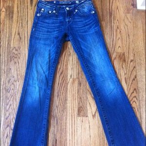 Foot length miss me's.