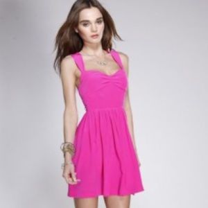 Rieley Collection Hot Pink Silk Mini Dress