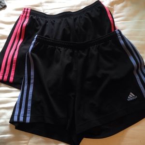 Two pairs of Adidas shorts