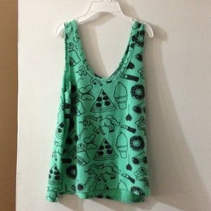 Green Sleeveless Shirt
