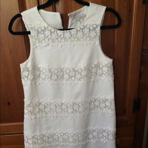 White scalloped lace dress