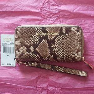 Michael Kors Snakeskin Wristlet