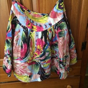 Floral flounce skirt