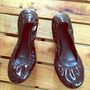Tory Burch Black Patent Leather Flats Size 8