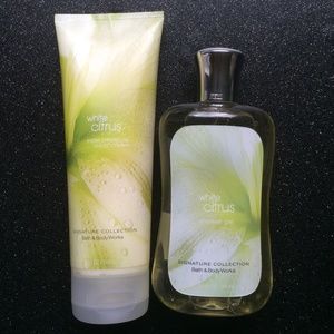 New set of white citrus bath & body works products