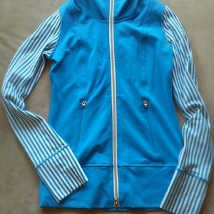 Fitted Blue Lululemon Zip Up Sweatshirt