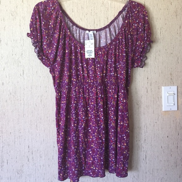 Purple Floral H&M top