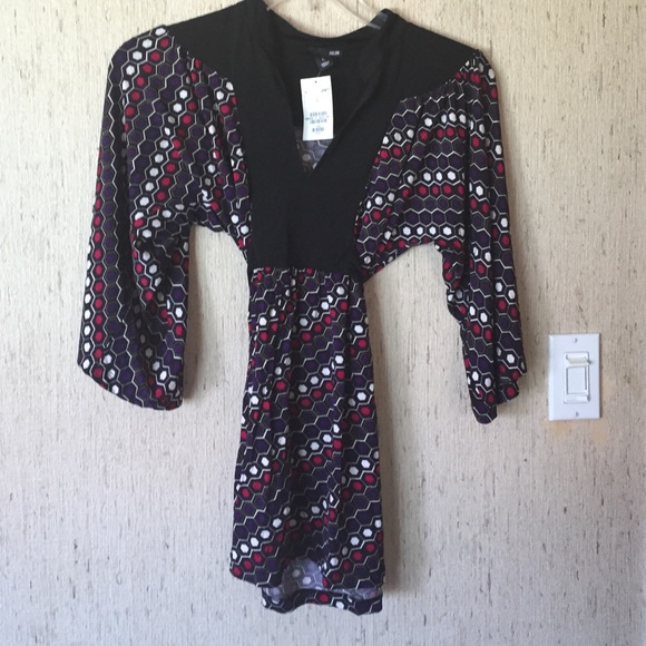H&M Patterned Tie Top