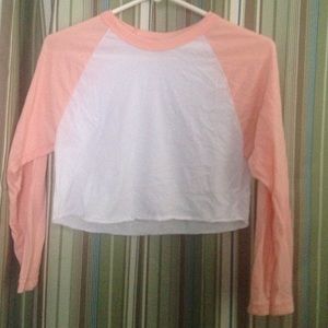American Apparel Cropped Baseball Tee