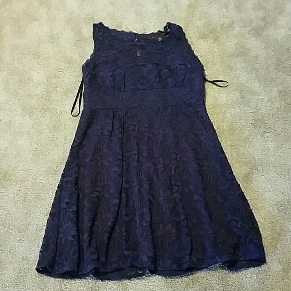 Dress barn purple lace sleeveless size 16 dress