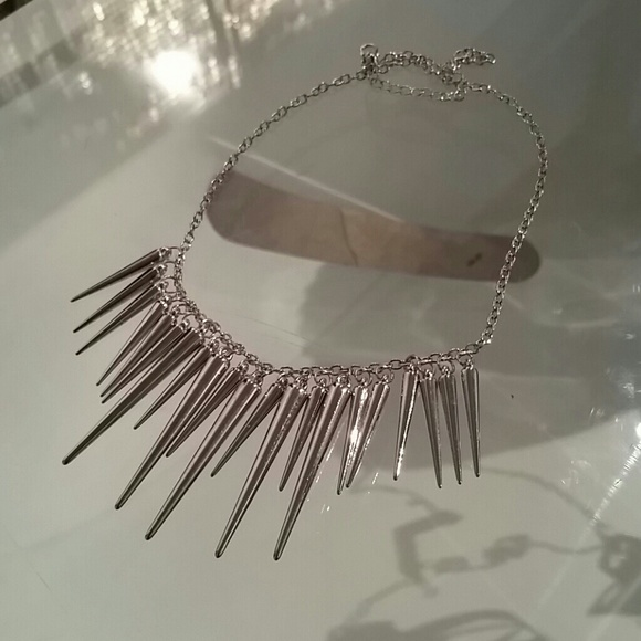 Silver Spike Necklace