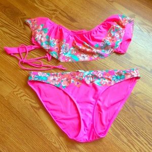 AEO hot pink bikini