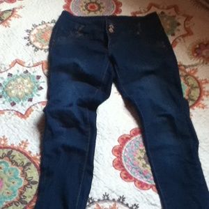 L'square denim high-waisted jeans