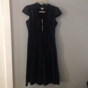 Anthropologie black eyelet dress
