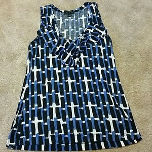 Blue white black tank