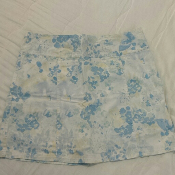 Blue, white yellow skort.