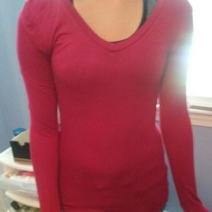 Raspberry long sleeve shirt