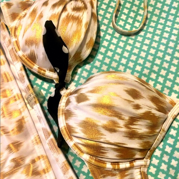 Victoria's Secret Gold Cheetah  Push Up Bikini - Picture 3 of 4