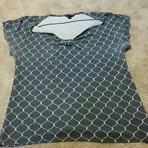 Grey blouse with white design