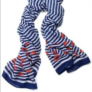 Stella & Dot navy striped elephant scarf