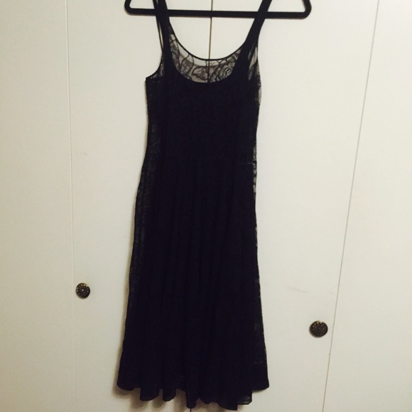 Mid length Lace Black Dress