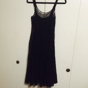 Mid length Lace Black Dress
