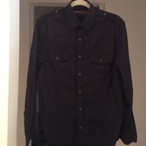 PERRY ELLIS BLACK LONG SLEEVE SIZE:S