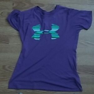 Purple heat gear under armour shirt