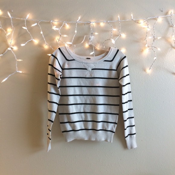 Poof! Sweaters - Striped Breton Top