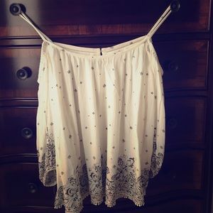 Boho style off the shoulder blouse