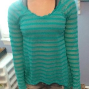 Teal long sleeve top