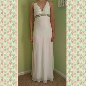 White Floor Length Formal Dress