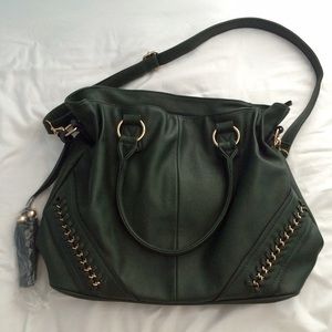 Forest Green Handbag with Adjustable Strap