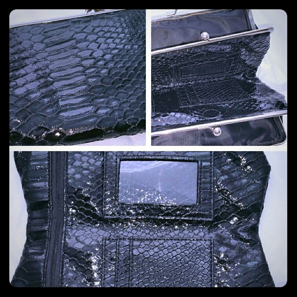 Little Black Patten Clutch