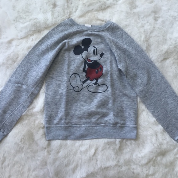 grey Mickey Mouse crew neck