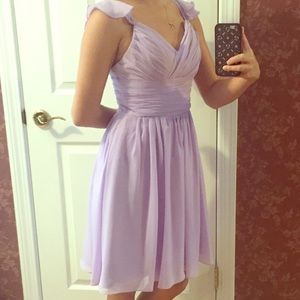 Lavender (pastel purple) chiffon dress size 2/4