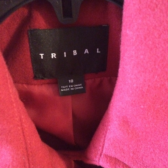 Tribal poppy red size 10 pea coat - Picture 2 of 4