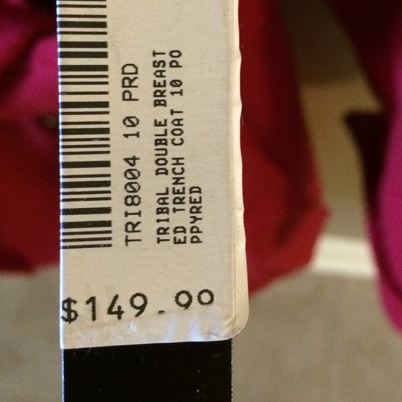 Tribal poppy red size 10 pea coat - Picture 3 of 4