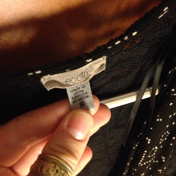 B&W Lace Back Short Kimono - Picture 3 of 4