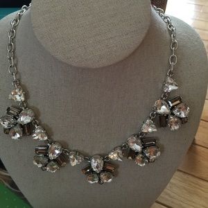Stella and Dot silver statement necklace