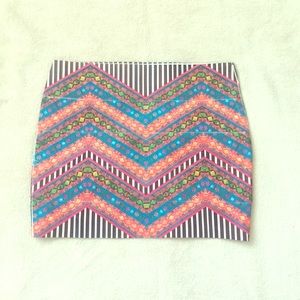 Printed Bandage Skirt