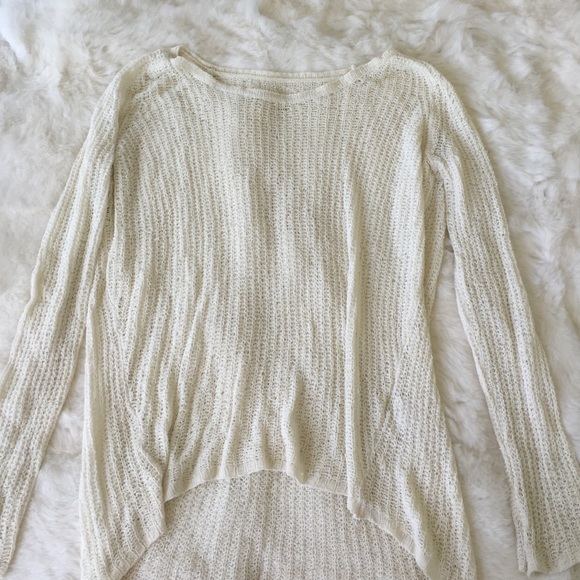 lacy white sweater