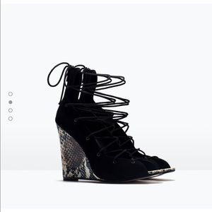 Zara lace up sandals