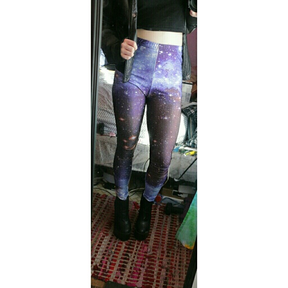 She Inside Pants - Blue & Black Galaxy Leggings - Pair #1