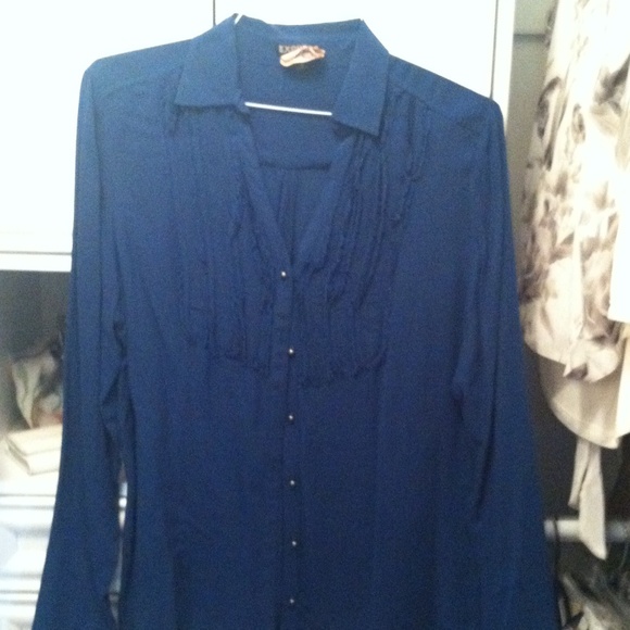 Dark Teal Express Button Down