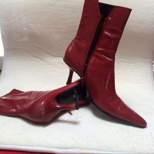 Red NineWest leather boots
