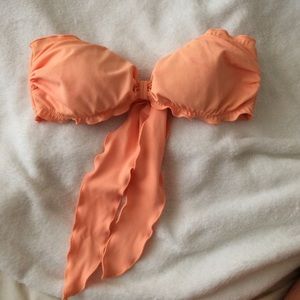 Orange Scrunch Bikini Top