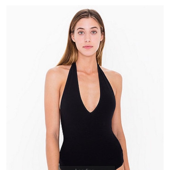 AA black halter bodysuit