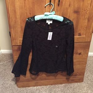 Black sheer Pacsun long sleeved shirt