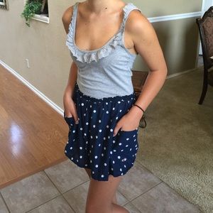 Navy Hollister tank pika dot dress